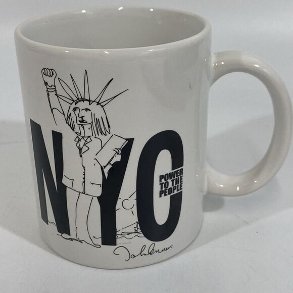 John Lennon New York NYC Power To The People Coffee Tea Cup Mug 2011 - Picture 3 of 5